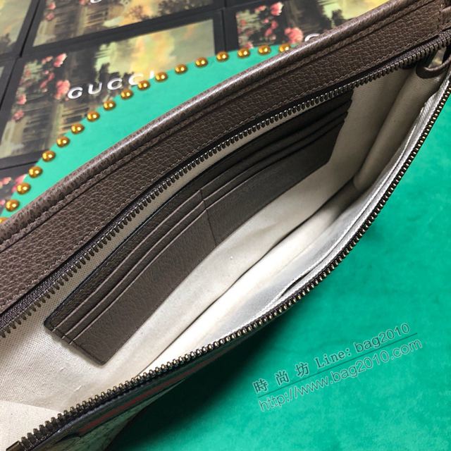 Gucci包 古馳手包 597619啡色 Gucci新款手拿包  gudj1152
